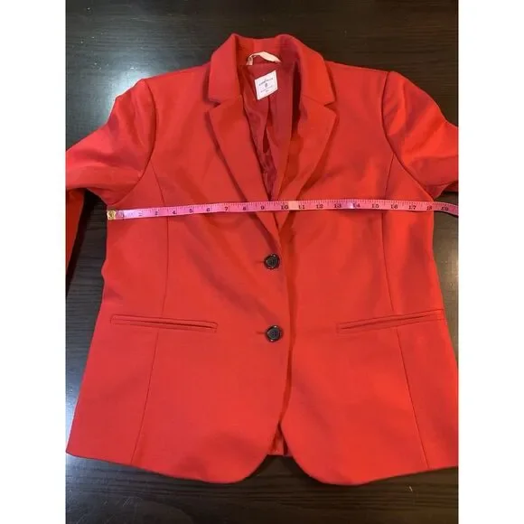 Gap Academy Blazer Womens 8 Red Gray Stripes Collegiate Academia Retro Preppy - Picture 10 of 16